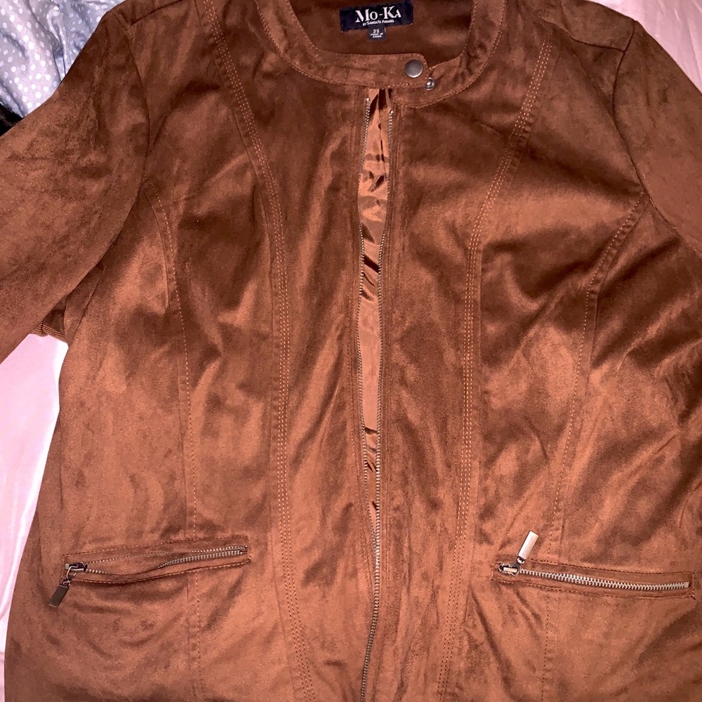 NWT Mo-Ka Faux Suede Jacket XXL